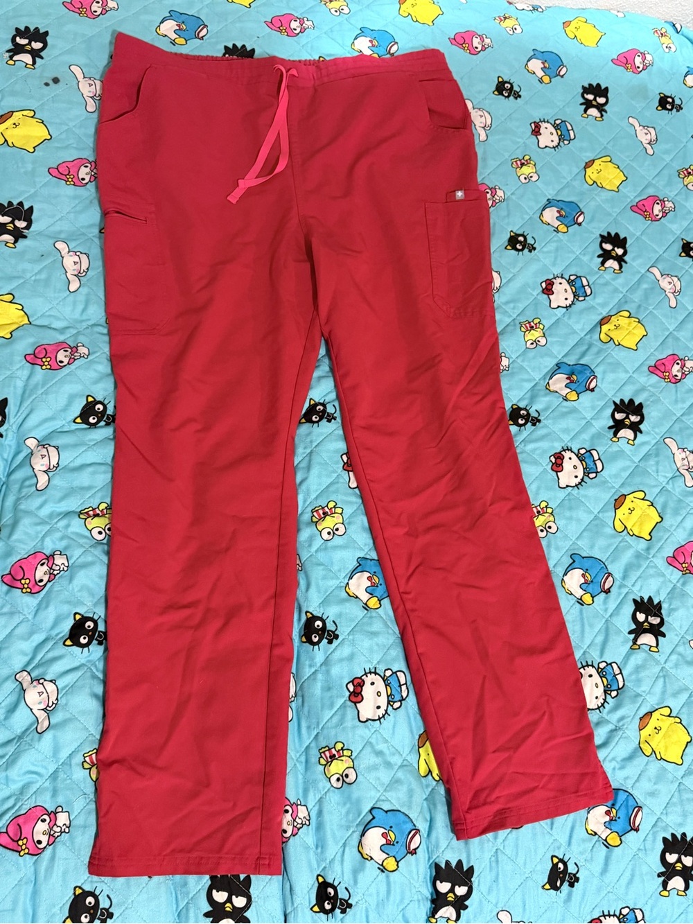 Figs women’s Red Jogger Scrub Pants